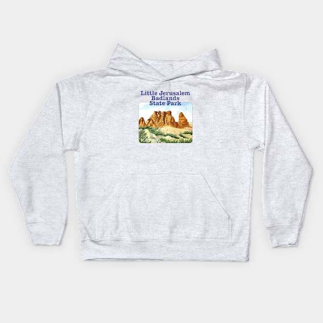 Little Jerusalem Badlands State Park, Kansas Kids Hoodie by MMcBuck